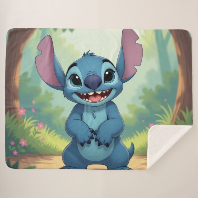 Cobertor Sherpa Beste Freunde fürs Leben – Lilo & Stitch (Frente (Horizontal))
