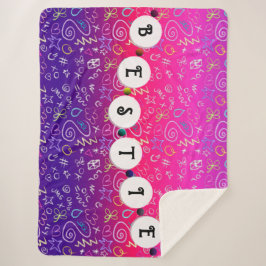 Cobertor Sherpa Bestie Bracelet - Design de Amizade