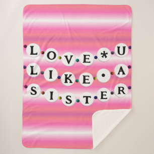 Cobertor Sherpa Bestie Bracelet - Design de Amizade (18 Miçangas)