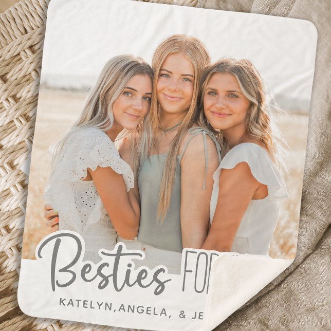 Cobertor Sherpa Besties Para Os Melhores Amigos Da Fotografia Pers (Criador carregado)