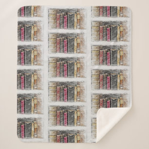 Cobertor Sherpa Biblioteca Livros Avid Leitor Bibliotecário Divers