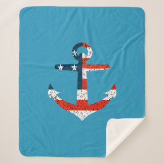Cobertor Sherpa Big Flag Anchor Americano