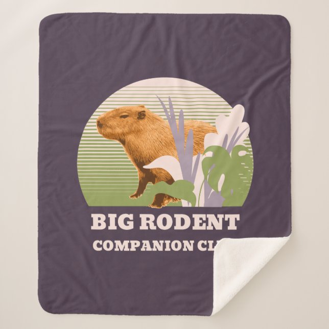 Cobertor Sherpa Big Rodent Companion Club Capybara (Frente)