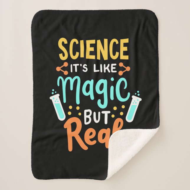 Cobertor Sherpa Birthday Gift | Science It Is Like Magic (Frente)