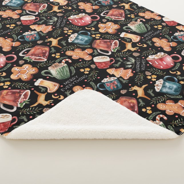 Cobertor Sherpa Biscoitos de chocolate quente (3/4)