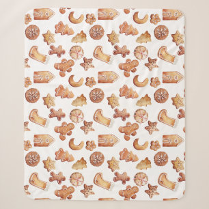 Cobertor Sherpa Biscoitos de Natal