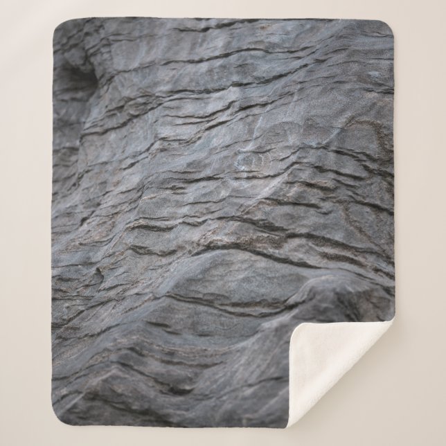 Cobertor Sherpa Black and gray striped textile (Frente)