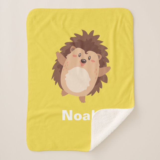 Cobertor Sherpa Blanket de Hedgehog - Série Hedgie Life (Frente)