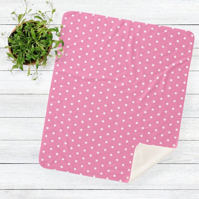 Cobertor Sherpa blanket Polka Dots nursery girl (Criador carregado)