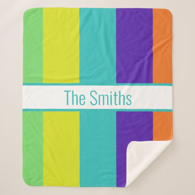 COBERTOR SHERPA BLANKET SHERPA ESTRIPADO PERSONALIZADO (Frente)