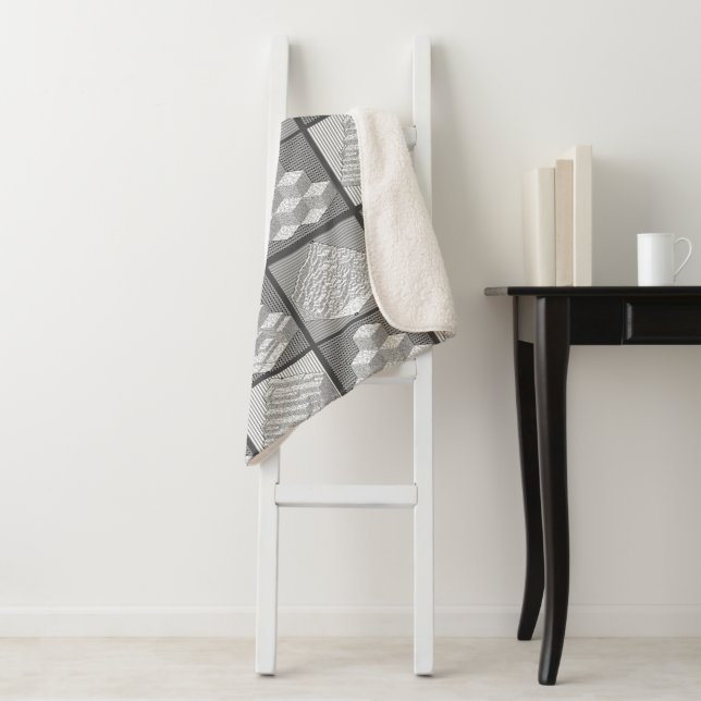 Cobertor Sherpa Blocks Maze Quebra-cabeça Sherpa Blanket (In Situ)