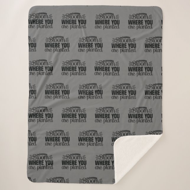 Cobertor Sherpa Bloom onde você está plantado (Frente)