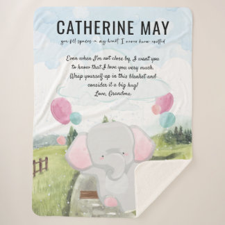 Cobertor Sherpa Bloqueio de Criança de Mensagens Personalizada com