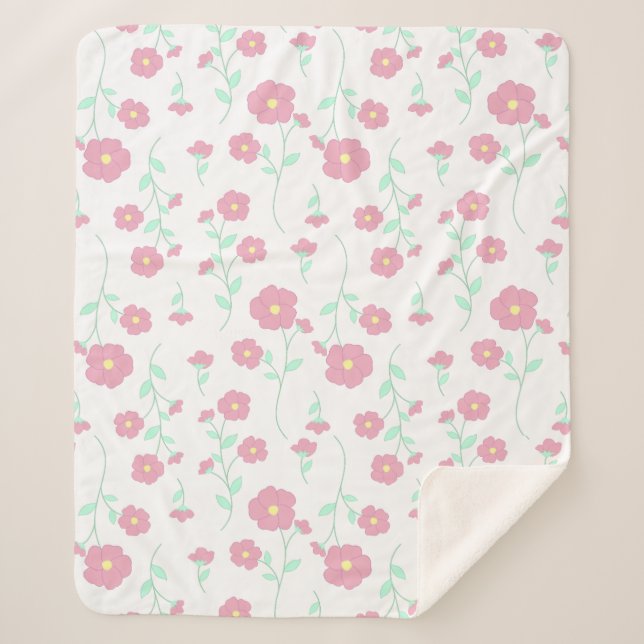 Cobertor Sherpa Blossoms (Frente)