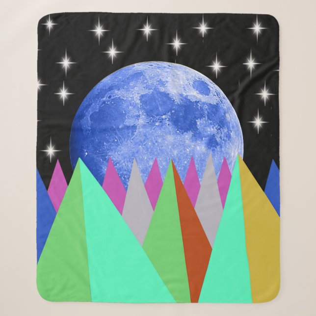Cobertor Sherpa Blue Moon Sherpa Blanket (Frente)