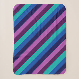 Cobertor Sherpa Blue Purple Teal Strike Pequeno Sherpa Blanket