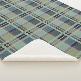 Cobertor Sherpa Blue Scottish Lady Tartan