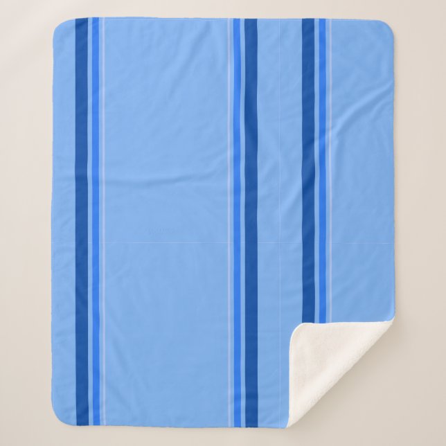 Cobertor Sherpa Blue Stripes Sherpa Blanket (Frente)