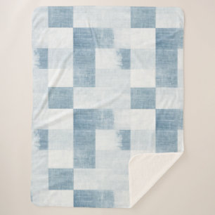 Cobertor Sherpa Blue White Denim Jean Christmas