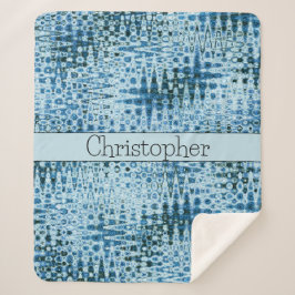 Cobertor Sherpa Blues de Abstrato de Cute Personalizados