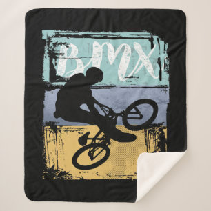 Cobertor Sherpa BMX Tee - Controlador de Bike BMX Retro Vintage