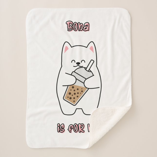 Cobertor Sherpa Boba É Para Mim (Frente)