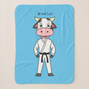 Cobertor Sherpa Boca-branca em desenho animado em kung fu