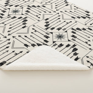 Cobertor Sherpa Boho Arrows e Sun V12 ID748