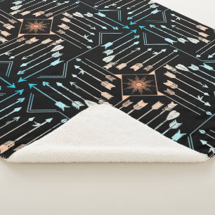 Cobertor Sherpa Boho Arrows e Sun V1 ID748