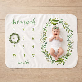 Cobertor Sherpa Boho Deixa Uma Foto Personalizada De Etapa Do Bebê