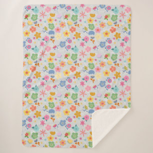 Cobertor Sherpa Boho Flowers Padrão B01.w LPink BG