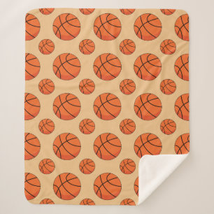 Cobertor Sherpa Bola de Basquete de Cartoon