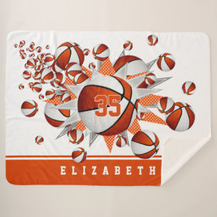 Cobertor Sherpa bola de basquetebol raparigas adultas