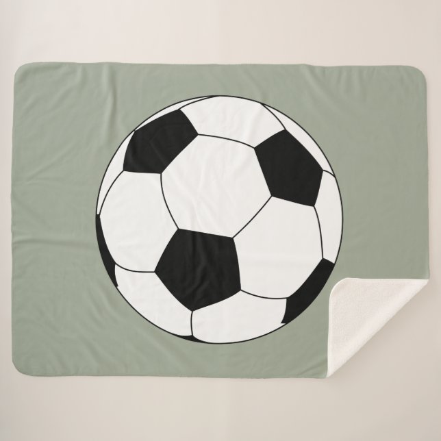 Cobertor Sherpa Bola de Futebol (Futebol) (Frente (Horizontal))