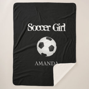 Cobertor Sherpa Bola de Futebol Personalizada Lâmpada de Bola de 