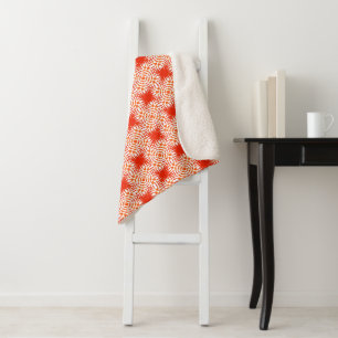Cobertor Sherpa Bold Geométrico Red e Orange Patterno Blanket