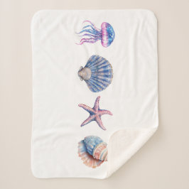 Cobertor Sherpa Boletim "Sonhos do Oceano"