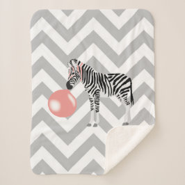 Cobertor Sherpa Bolha de Bocha de Goma Zebra