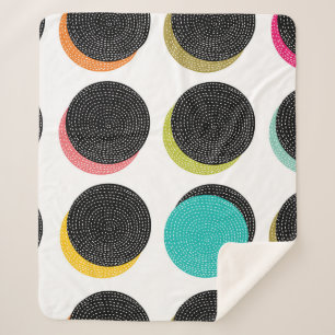 Cobertor Sherpa bolinhas da década de 60: Vintage Cheer decorativo
