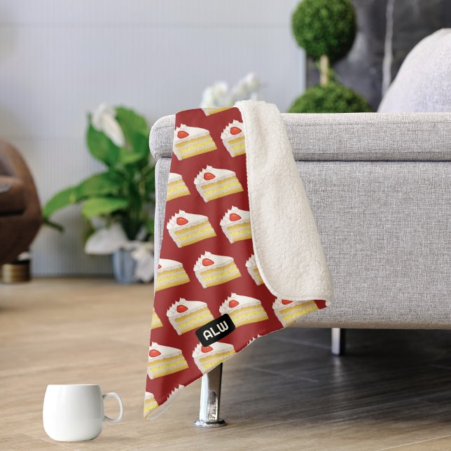 Cobertor Sherpa Bolo de aniversário - Tres Leches Manteiga Esponja (Criador carregado)