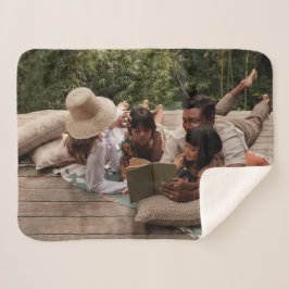 Cobertor Sherpa Bolsa de fotos personalizada Cozy sherpa - guarde