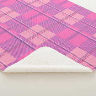 Cobertor Sherpa Bolsa Xadrez Roxo Fruta Corajosa Estética Sherpa