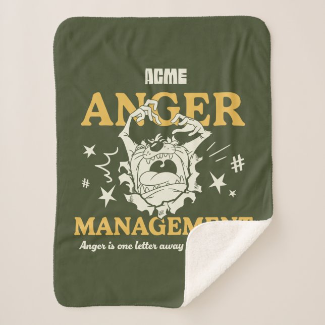 Cobertor Sherpa BOLSAS DE CARRO™ |TAZ™ ACME Anger Management (Frente)
