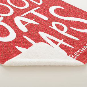 Cobertor Sherpa Bom Em Naps - Vermelho Brilhante Sherpa Blanket