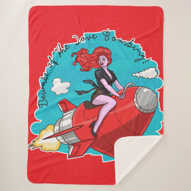 Cobertor Sherpa Bombardeio por amor (Frente)