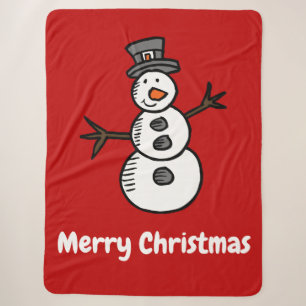 Cobertor Sherpa Boneco de neve