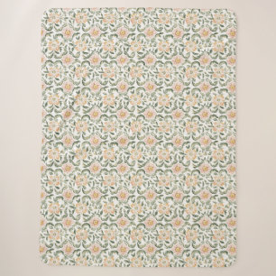 Cobertor Sherpa Bonito Aniversário Floral de Folhas Verdes Rosa Ch
