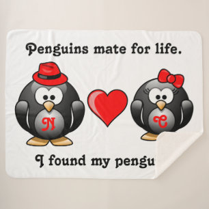 Cobertor Sherpa Bonito eu encontrei meu companheiro do pinguim