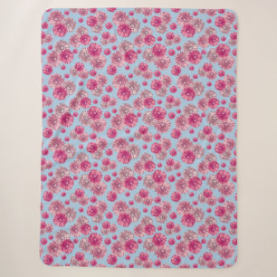 Cobertor Sherpa Bonito Gerbera Daisy Flowers Soft