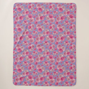 Cobertor Sherpa Bonito Gerbera Daisy Flowers Soft